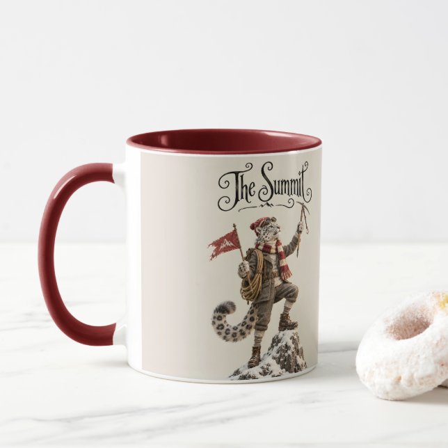 Caneca Montanhista Leopardo-das-Neves (Com Donut)