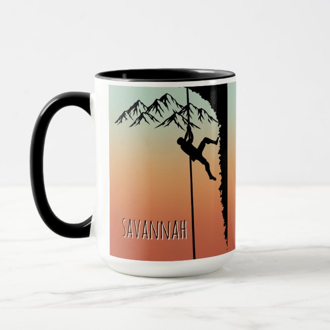 Caneca Montanhista Rock Climbing Personalizado  (Esquerda)