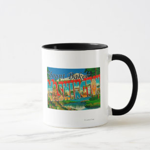 Caneca Monte Baker, Washington - Cenas com Letras Grandes