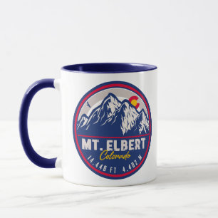 Caneca Monte Elbert Colorado 14ers Retro Sunset Souvenirs