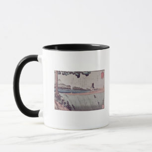 Caneca Monte Fuji da terraplenagem do rio de Sumida
