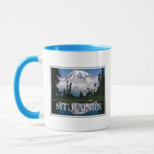 Caneca Monte Rainier   Reflexo em um lago da montanha