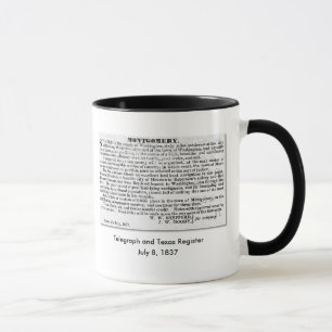 Caneca Montgomery Texas - julho de 1837 fundado