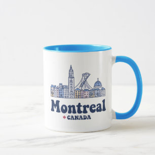 Caneca Montreal Quebec Canadá Minimalista Bonito Horizont