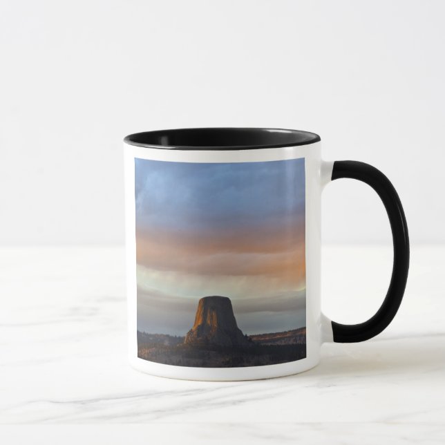 Caneca Monumento Nacional Devils Tower, Tempestade ao Pôr (Direita)
