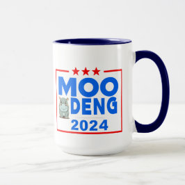 Caneca Moo Deng Funny Election 2024 Cute Hippo T-Shirt