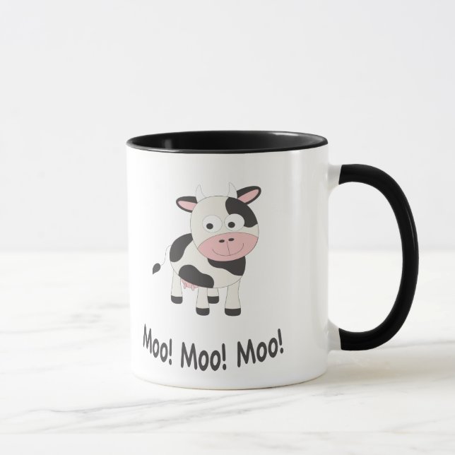 Caneca Moo Moo Moo Cute Cartoon (Direita)