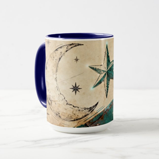 Caneca Moon & Star Digital Artifact | Future Medieval (Frente Esquerda)