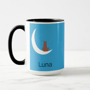 Caneca Moonlight Whiskers Gato Minimalista e Morfo da L
