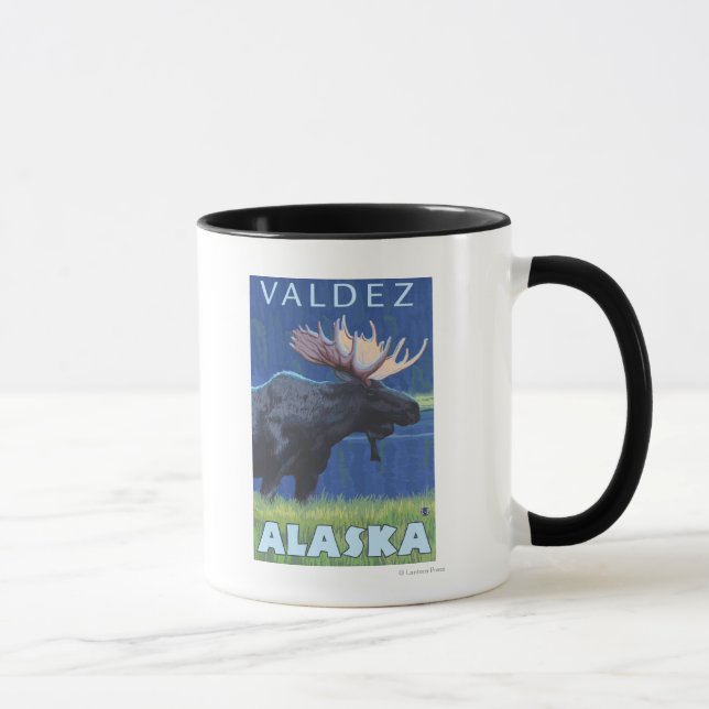 Caneca Moose na Noite - Valdez, Alasca (Direita)