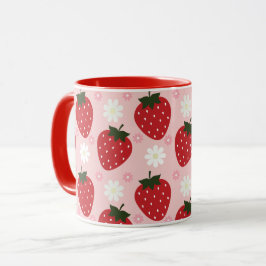 Caneca Morango e margarida