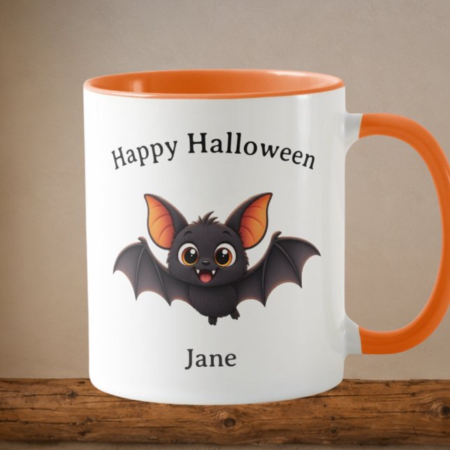 Caneca Morcego Vampiro Personalizado de Halloween (Criador carregado)