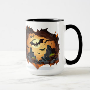 Caneca Morcegos de Halloween saindo sexta