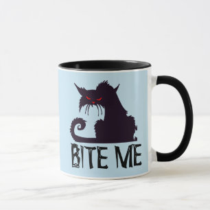 Caneca MORDE-ME! Gatos Engraçados