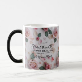 Caneca Mórfica de Cor de Linha Floral | Rosa Suave