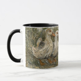 Caneca Morning Commute Whimsical Farmhouse Duck Rainy Day