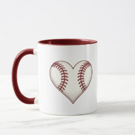 Caneca Morning Fuel Baseball Heart Mug