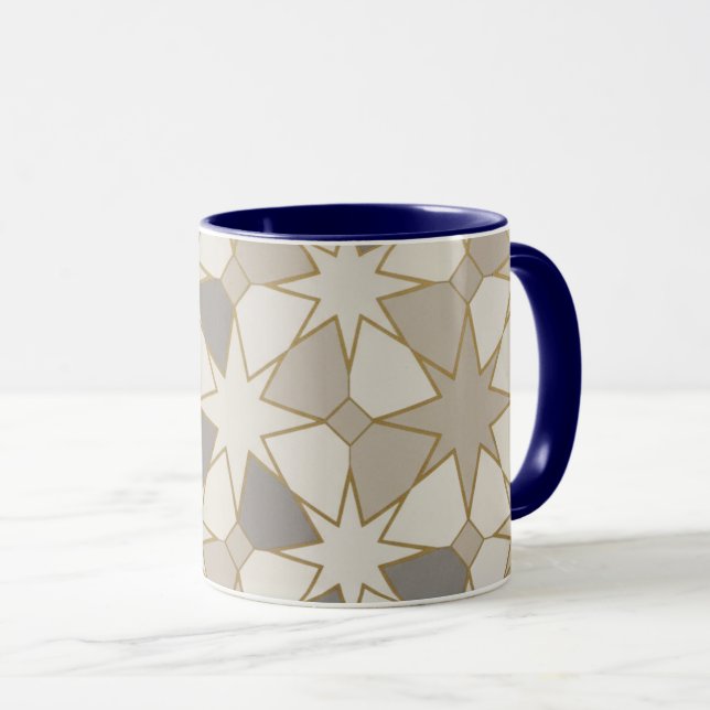 Caneca Moroccan Zellige Geometric Pattern Cup (Frente Esquerda)