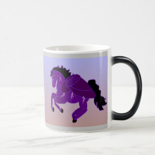 Caneca Morphing do cavalo de Pegasus do relâmpago