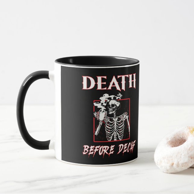 Caneca Morte Antes Do Decaf (Com Donut)
