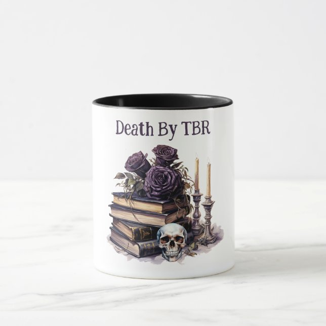 Caneca Morte por TBR, Amante de Livros (Centro)