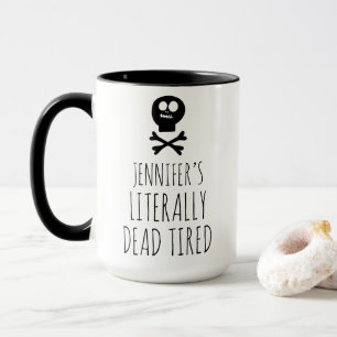 Caneca Morto Engraçado Coffee Lover Personalizado