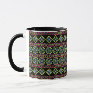Caneca Mosaico Combo Mug - Fractal Design Geométrico