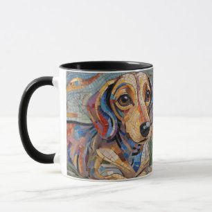 Caneca Mosaico Dachshund Coffee Mug