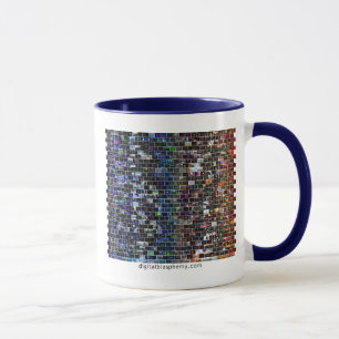 Caneca Mosaico do espectro da blasfémia de Digitas