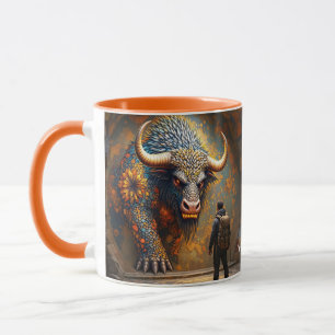 Caneca Mosaico Fantasy Cute Mythic Bull
