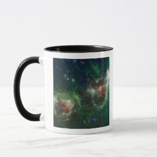 Caneca Mosaico infravermelho das nebulosa do coração e 