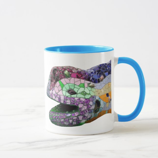Caneca Mosaicos da cabeça do lagarto de Gaudi (Direita)