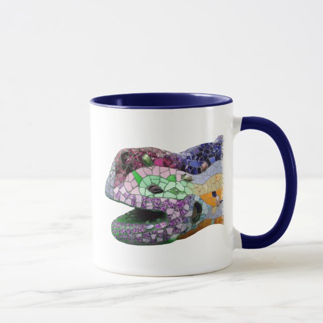 Caneca Mosaicos da cabeça do lagarto de Gaudi (Direita)