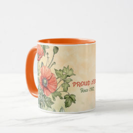 Caneca Mother's Day Mug Text "MOM" "Since 1972"