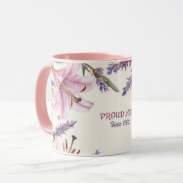 Caneca Mother's Day Mug Text "MOM" "Since 1972"