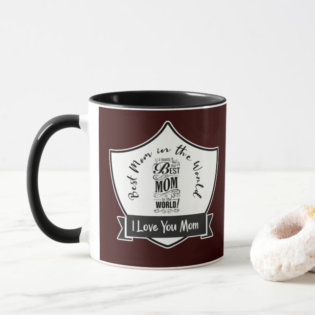 Caneca Mothers day quote I love you mom 29. (Com Donut)