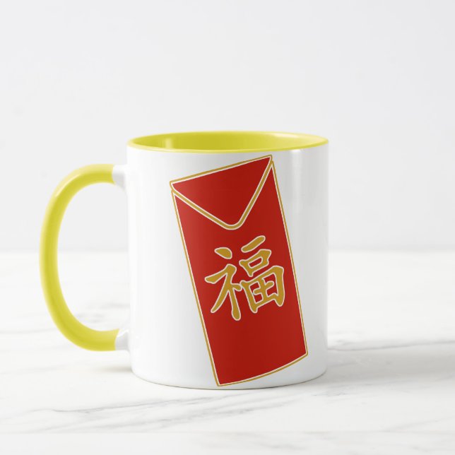 Caneca Motif de envelope vermelho (Esquerda)