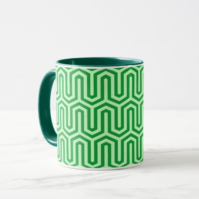Caneca Motif deco egípcio - jade verde (Frente Esquerda)