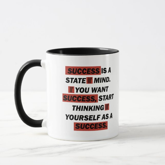 Caneca Motivação cita sucesso na vida (Esquerda)