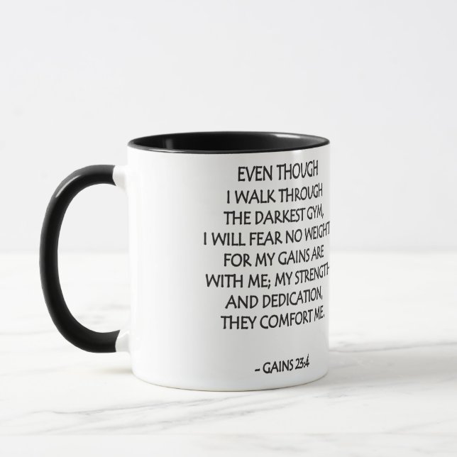 Caneca Motivação da malhação e da construção de bases (Esquerda)