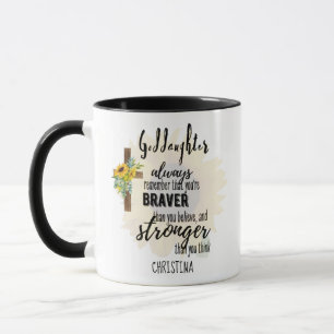 Caneca Motivação de Dama de adolescente Citação de Girass
