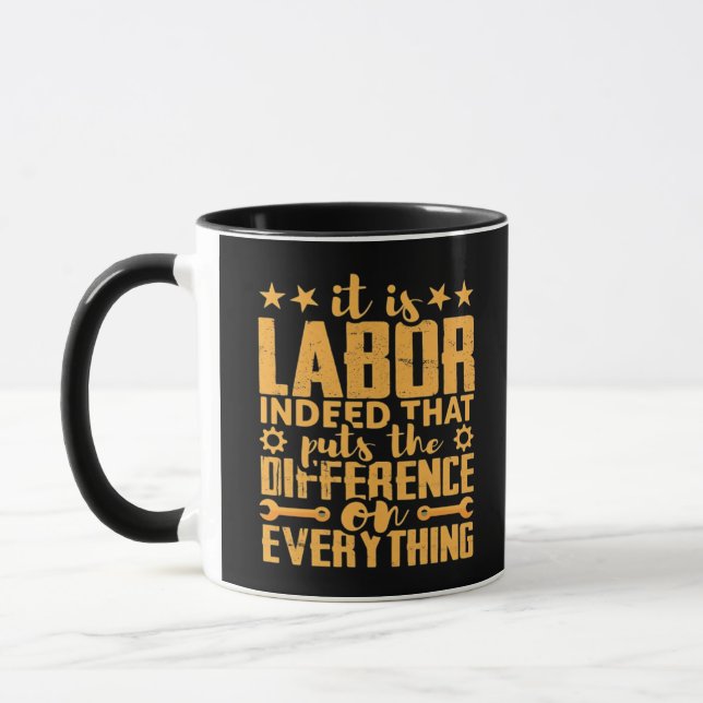 Caneca Motivação do Trabalhador de Laboratório - Trabalho (Esquerda)