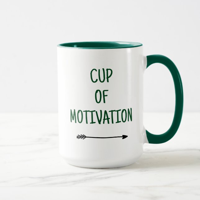 Caneca Motivação em uma Taça com Mug de Café de Seta (Direita)