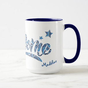 Caneca Motivação personalizada "Você é incrível" azu