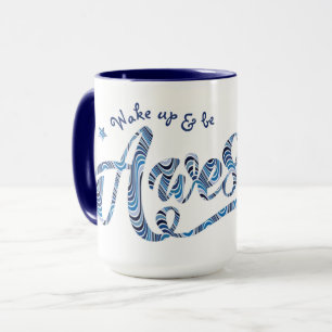 Caneca Motivacional "Acordar para cima e para ser incrív