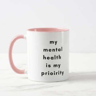 Caneca Motivacional de Saúde Mental para AutoAmor