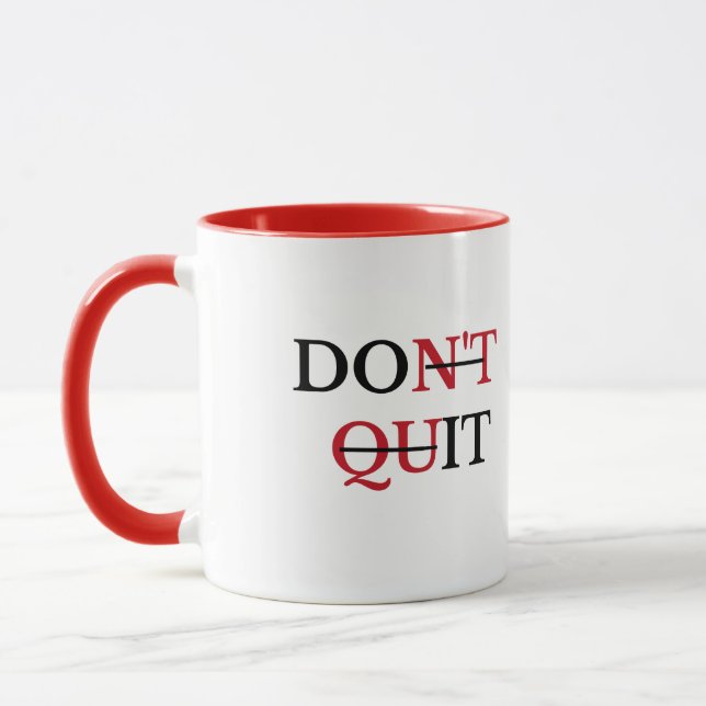 Caneca Motivacional 'Não Desista' (Esquerda)