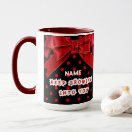 Caneca Motivacional Personalizada de Pontos Vermel