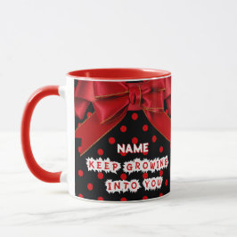 Caneca Motivacional Personalizada de Pontos Vermel