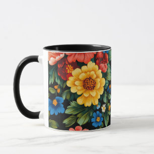 Caneca motivos da arte popular ucraniana